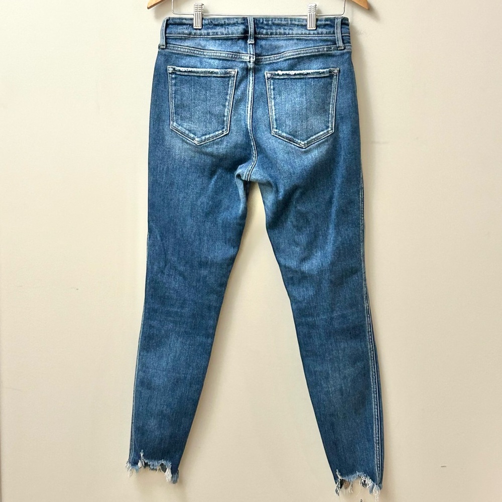 KanCan High Rise Skinny Frayed Raw Hem Denim Button Fly Ankle Jeans Women’s 29 - Picture 2 of 16